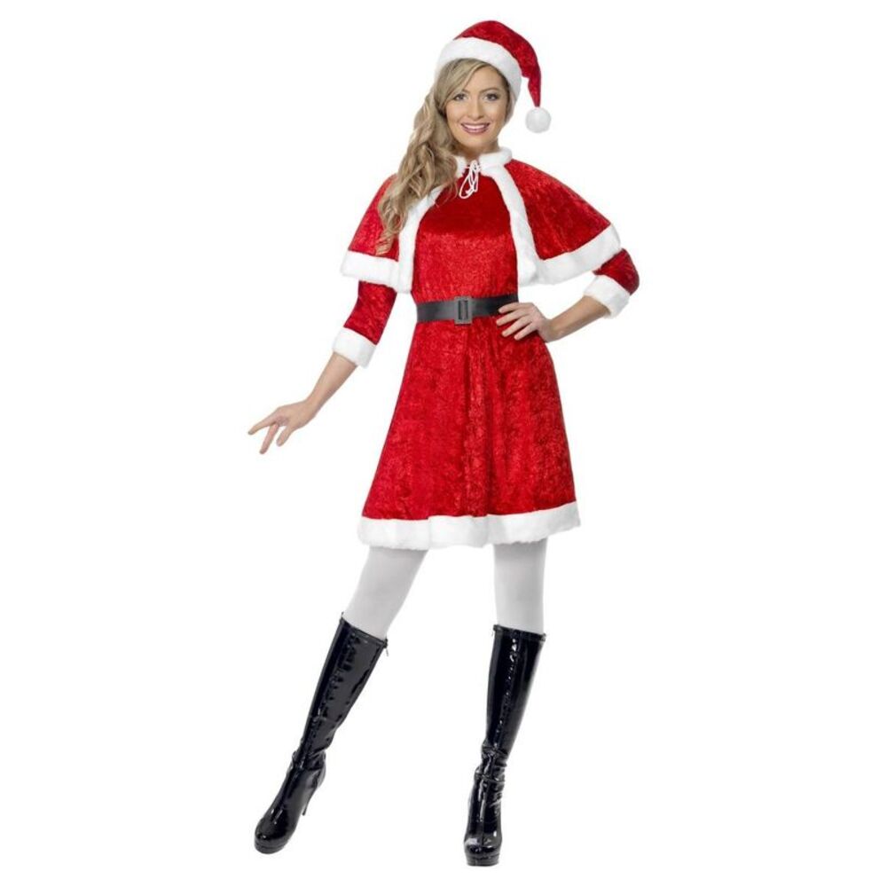 Smiffys Womens/Ladies Miss Santa Christmas Costume Set / Red/White